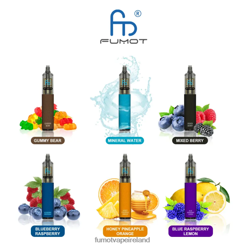 Fumot DTL Disposable Vape Pen 9000- 18ML (1 Piece) T6F626379 | Fumot Vape Price Strawberry Cherry Cranberry
